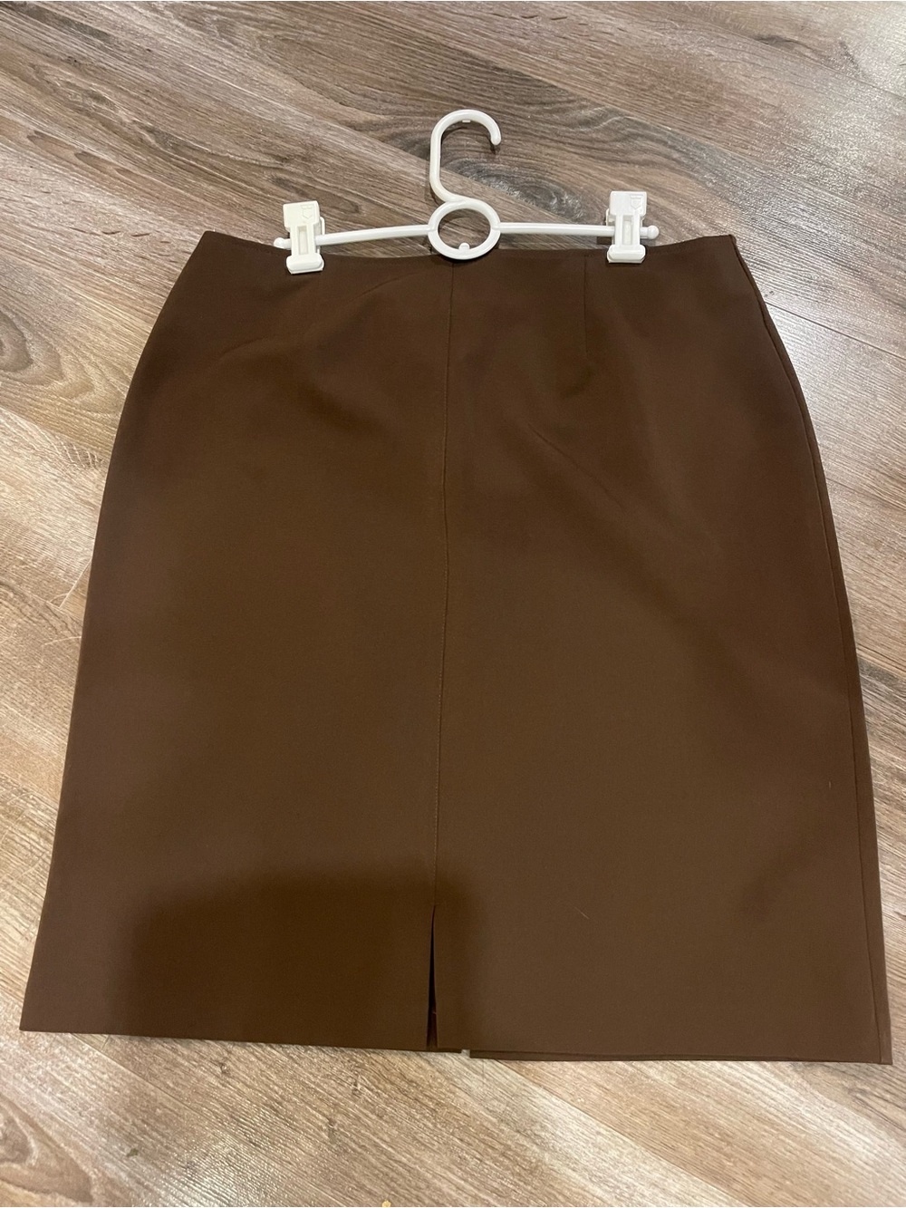Option Elle Chocolate Brown Stretch Pencil Skirt Made in Canada